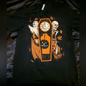 Wicked Clothes Halloween Ghost Ghoul Skeleton Large Black Unisex T-shirt